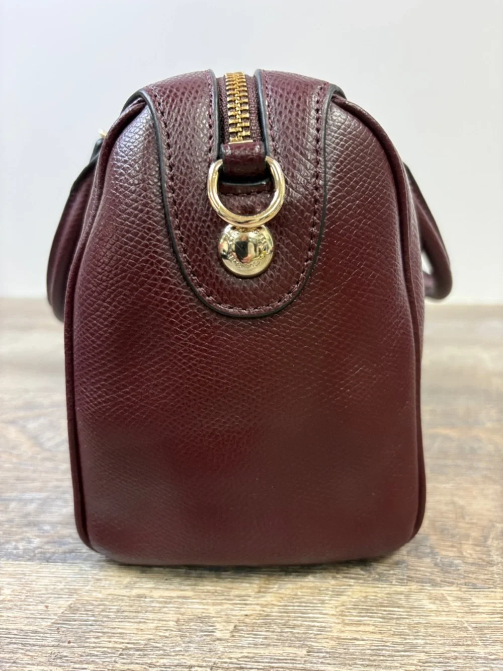 Coach Mini Bennett Satchel Oxblood Leather F36624  Bag Burgundy - Picture 5 of 13